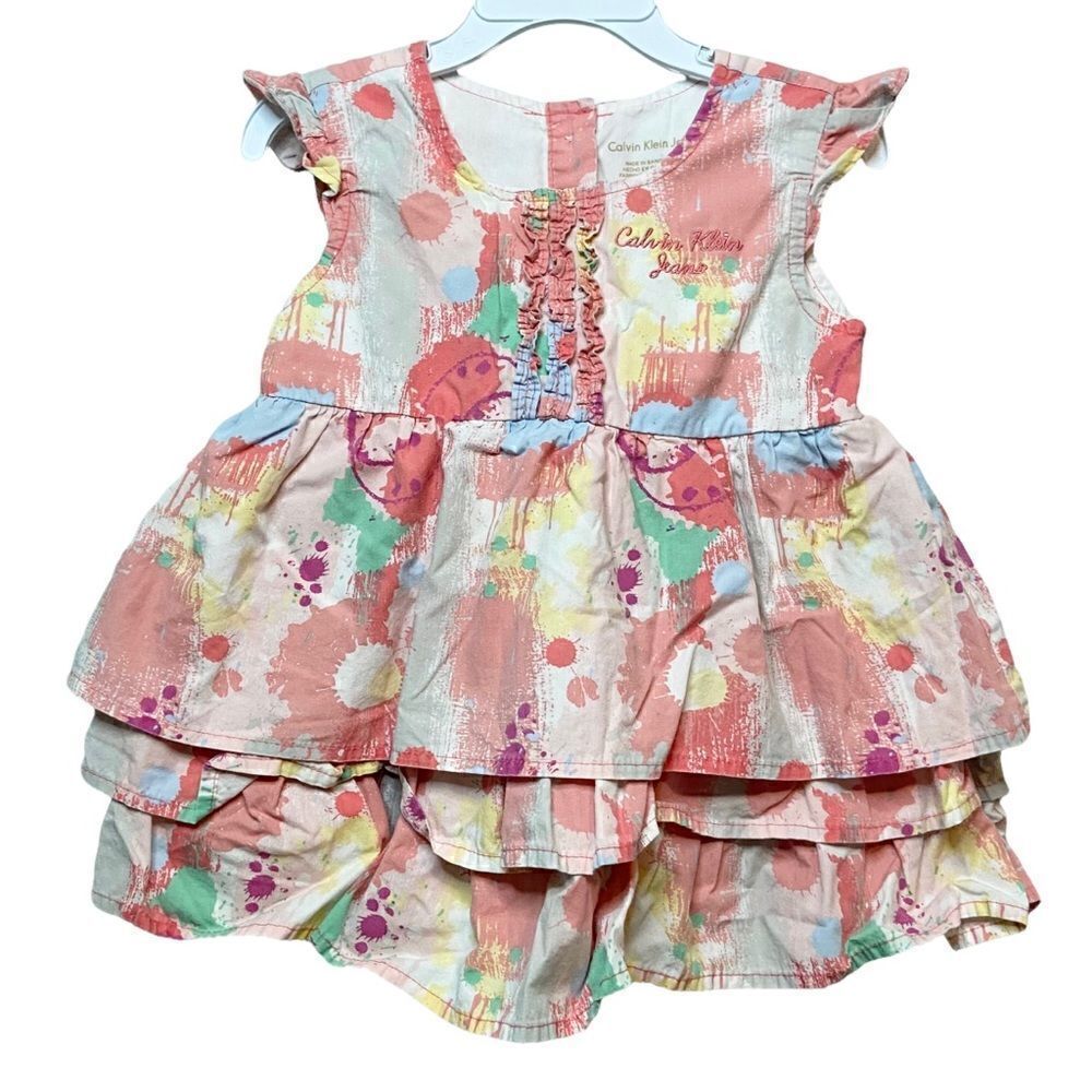 Calvin Klein Jeans Multi-Color Tiered Dress in Size Kids Size 4T